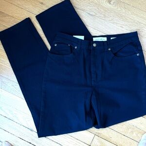 NWT Jones New York classic casual pants size 10 dark blue wash